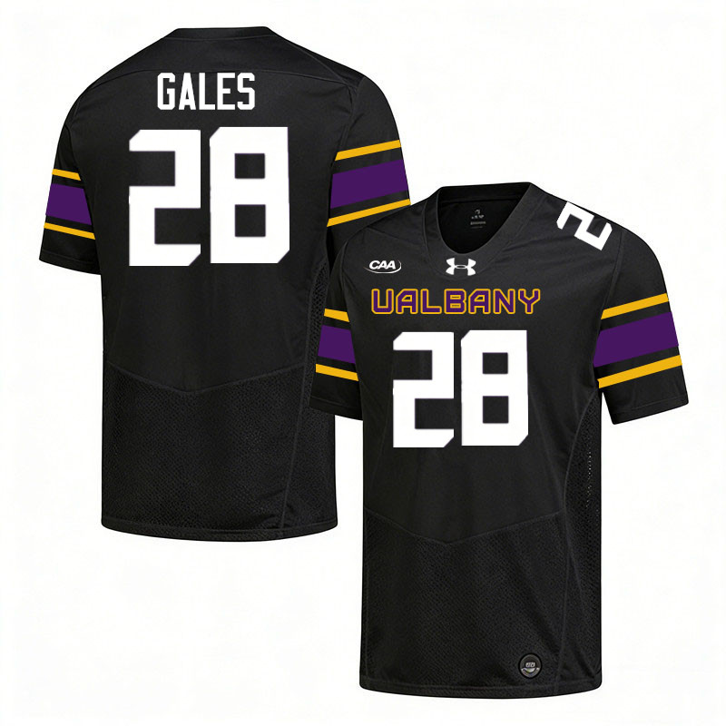 UAlbany Great Danes #28 Chris Gales College Football Jerseys,Uniforms-Black
